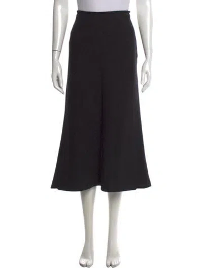 Pre-owned Ralph Lauren Cashmere Midi Length Skirt In Gray