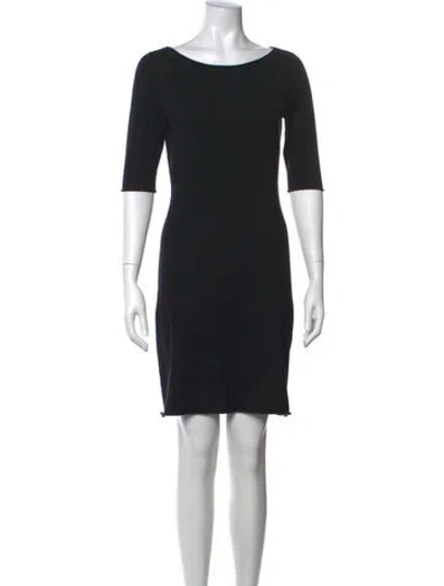 Pre-owned Ralph Lauren Cashmere Mini Dress In Black