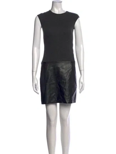 Pre-owned Ralph Lauren Cashmere Mini Dress In Black