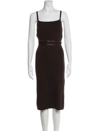 Pre-owned Ralph Lauren Cashmere Mini Dress W/ Tags In Brown