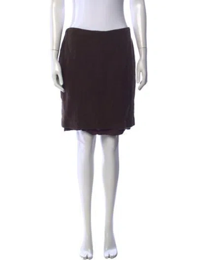 Pre-owned Ralph Lauren Cashmere Mini Skirt In Brown