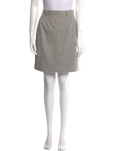 Pre-owned Ralph Lauren Cashmere Mini Skirt In Gray