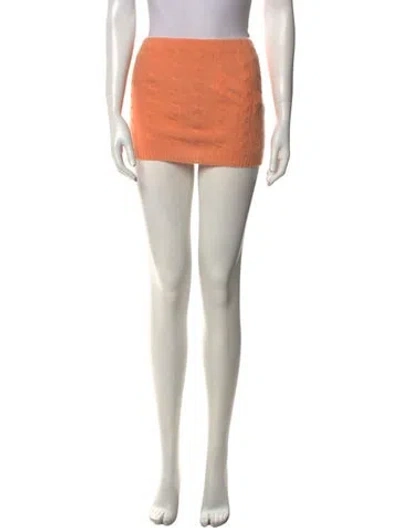 Pre-owned Ralph Lauren Cashmere Mini Skirt In Orange