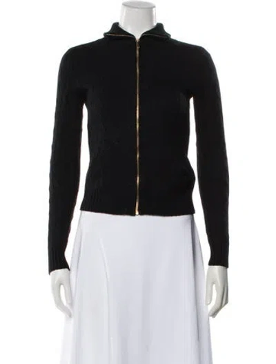 Pre-owned Ralph Lauren Cashmere Mock Neck Sweater In Black