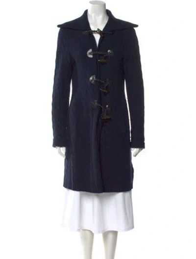 Pre-owned Ralph Lauren Cashmere Mock Neck Sweater In Blue