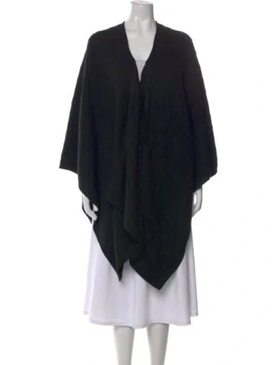 Pre-owned Ralph Lauren Cashmere Open Front Sweater In Black