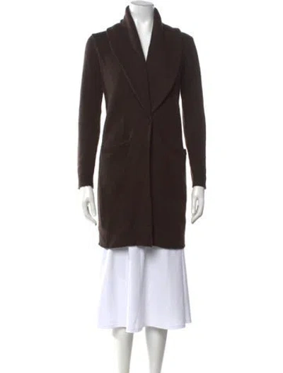 Pre-owned Ralph Lauren Cashmere Open Front Sweater In Brown