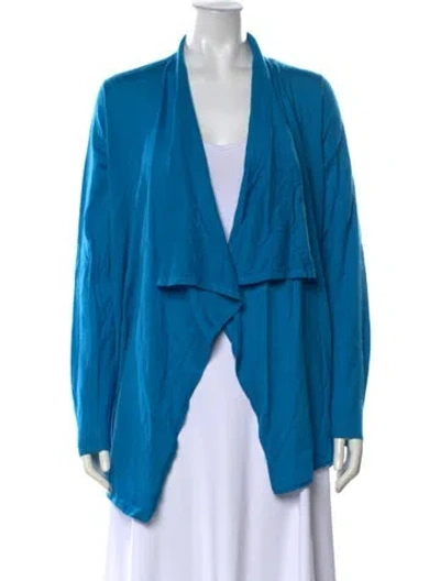 Pre-owned Ralph Lauren Cashmere Open Front Sweater W/ Tags In Blue