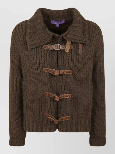 Ralph Lauren Cashmere Oversized Bomber Jacket In Brown