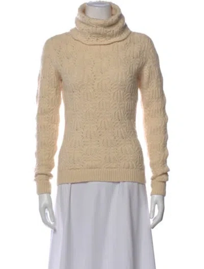 Pre-owned Ralph Lauren Cashmere Patterned Sweater In Neutral