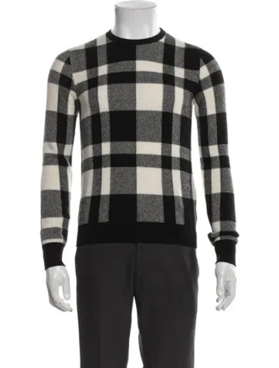 Pre-owned Ralph Lauren Cashmere Plaid Print Pullover In Neutral