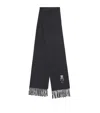 Ralph Lauren Cashmere Polo Bear Scarf In Black