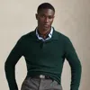 Ralph Lauren Cashmere Polo-collar Sweater In Green
