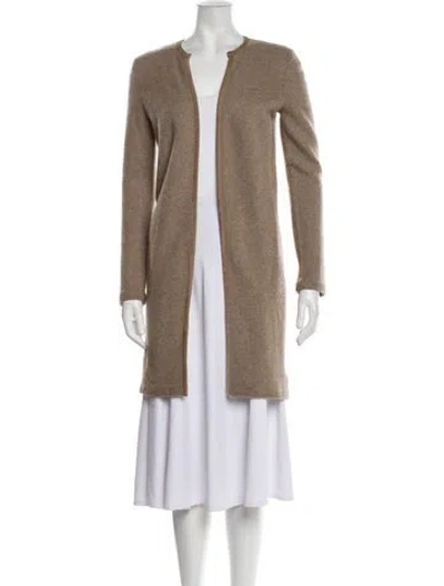 Pre-owned Ralph Lauren Cashmere Printed Evening Jacket In Brown