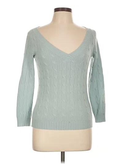 Pre-owned Ralph Lauren Cashmere Pullover Sweater In Blue