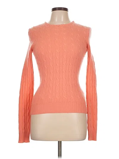 Pre-owned Ralph Lauren Cashmere Pullover Sweater In Orange