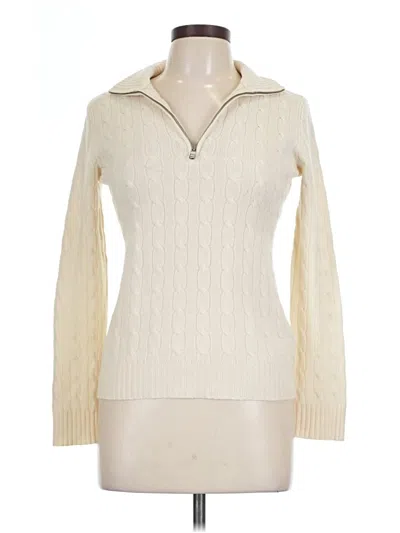 Pre-owned Ralph Lauren Cashmere Pullover Sweater In White