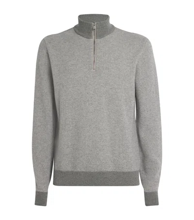 RALPH LAUREN CASHMERE QUARTER-ZIP SWEATER