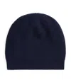 Ralph Lauren Cashmere Rib-knit Beanie In Blue