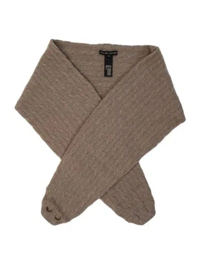 Pre-owned Ralph Lauren Cashmere Scarf In Neutral
