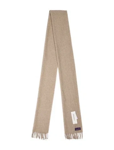 Pre-owned Ralph Lauren Cashmere Scarf In Neutrals