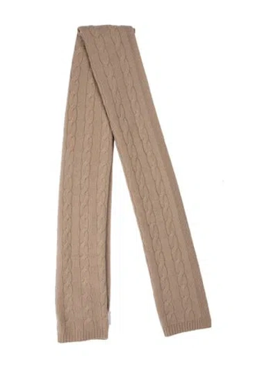 Pre-owned Ralph Lauren Cashmere Scarf W/ Tags In Neutral