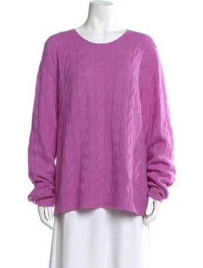 Pre-owned Ralph Lauren Cashmere Scoop Neck Sweater In Purple