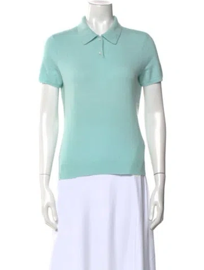 Pre-owned Ralph Lauren Cashmere Short Sleeve Polo In Green