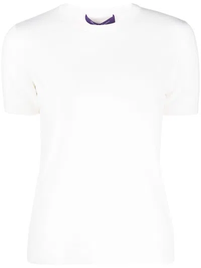 Polo Ralph Lauren Cashmere Short-sleeve Top In Nude