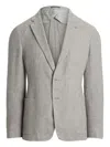 Ralph Lauren Hadley Hand-tailored Cashmere Jacket In Gray