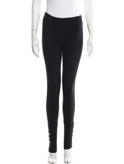 Pre-owned Ralph Lauren Cashmere Skinny Leg Pants In Black