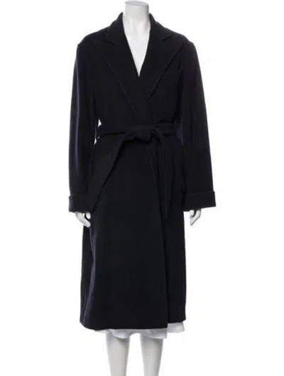 Pre-owned Ralph Lauren Cashmere Trench Coat In Blue
