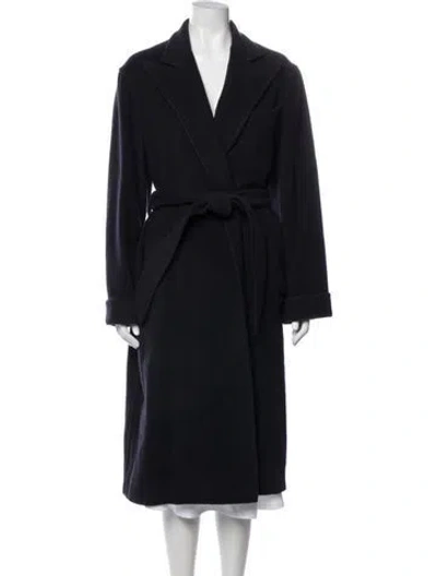 Pre-owned Ralph Lauren Cashmere Trench Coat In Blue