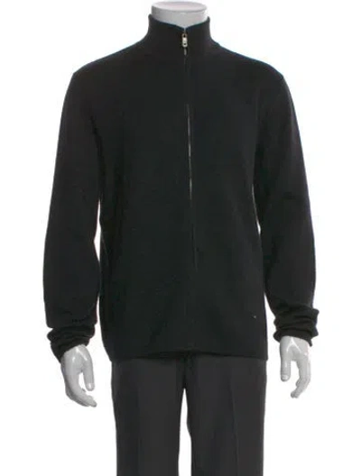 Pre-owned Ralph Lauren Cashmere Turtleneck Cardigan In Black