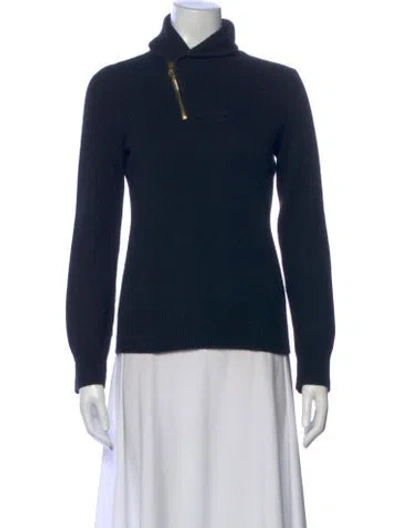 Pre-owned Ralph Lauren Cashmere Turtleneck Sweater In Black