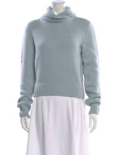 Pre-owned Ralph Lauren Cashmere Turtleneck Sweater In Blue