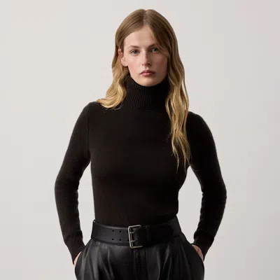 Ralph Lauren Cashmere Turtleneck Sweater In Black