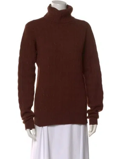 Pre-owned Ralph Lauren Cashmere Turtleneck Sweater In Brown