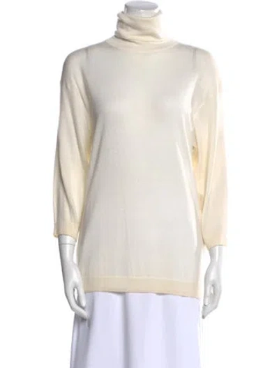 Pre-owned Ralph Lauren Cashmere Turtleneck Sweater In Neutral
