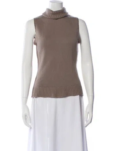 Pre-owned Ralph Lauren Cashmere Turtleneck Sweater In Neutral