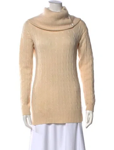 Pre-owned Ralph Lauren Cashmere Turtleneck Sweater In Neutral