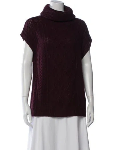 Pre-owned Ralph Lauren Cashmere Turtleneck Sweater In Purple