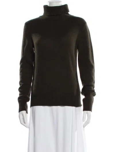 Pre-owned Ralph Lauren Cashmere Turtleneck Sweater W/ Tags In Green