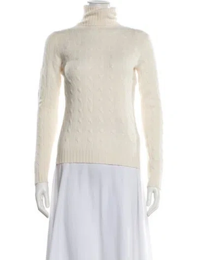 Pre-owned Ralph Lauren Cashmere Turtleneck Sweater W/ Tags In Neutrals