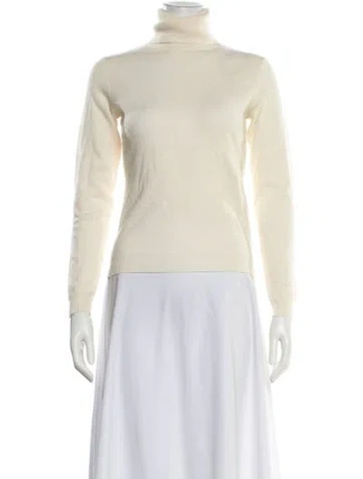 Pre-owned Ralph Lauren Cashmere Turtleneck Sweater W/ Tags In Neutrals