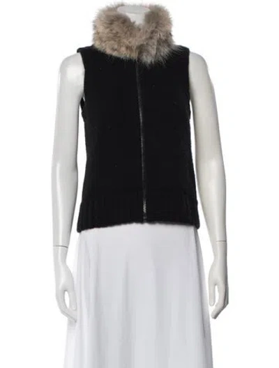 Pre-owned Ralph Lauren Cashmere Vest In Black