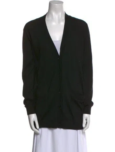 Pre-owned Ralph Lauren Cashmere V-neck Sweater In Black