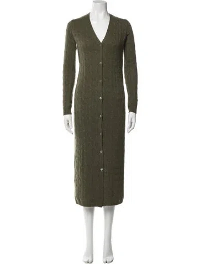 Pre-owned Ralph Lauren Cashmere V-neck Sweater In Green