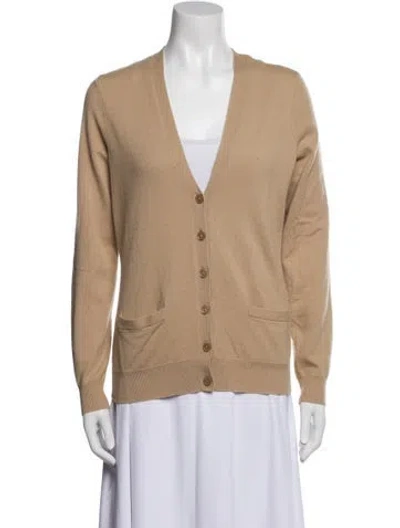 Pre-owned Ralph Lauren Cashmere V-neck Top In Neutral