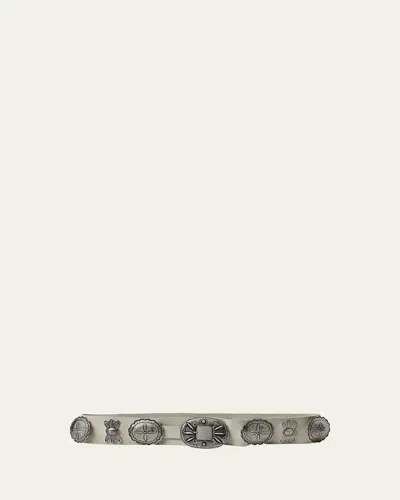 RALPH LAUREN CASTED CONCHO LEATHER BELT